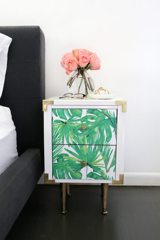 Nightstand Table Makeover by A Beautiful Mess